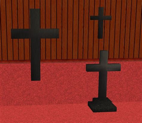 Mod The Sims Christian And Inverted Crosses Black