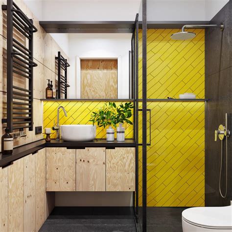 Yellow Bathroom Interior Design Ideas