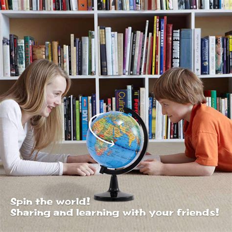 4 World Globe For Kids Learning Educational Rotating World Map
