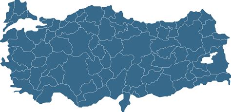 Turquía Mapa Político Dividido Por Estado 13836230 Png