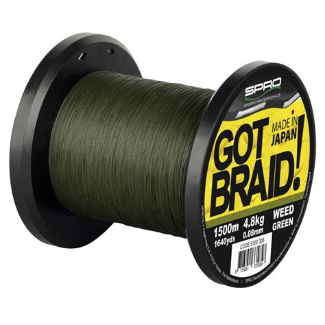 Gevlochten Lijn Got Braid Groen 0 18 Mm 1500m