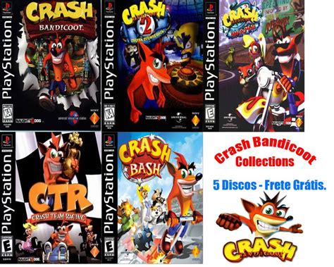 Crash Bandicoot Collections Playstation 1 One Psx R 6000 Em