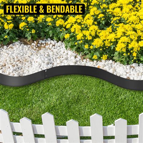 Vevor Steel Lawn Edging 5pcs Metal Landscape Edging 4x39 Garden Edging Border Flexible