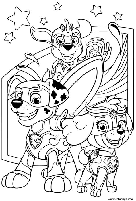 Coloriage Les Chiens Super Patrouille Pour Sauver Le Monde Dessin Pat