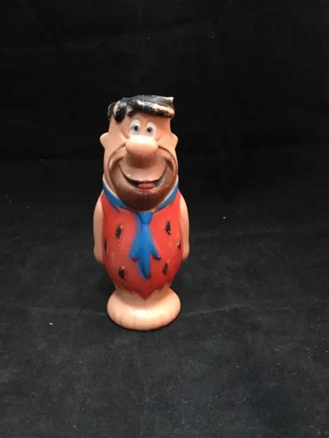Vintage Fred Flintstone Hollow Plastic Figure Hanna Barbera 55 S52