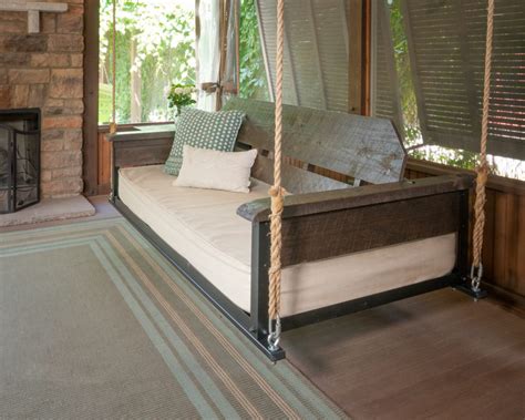 The Rustic Cottage Pine Bed Swing The Porch Company