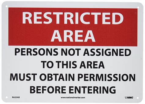 Nmc Ra25ab Restricted Area Persons Not Assigned To This Area Must Obtain Permission Before