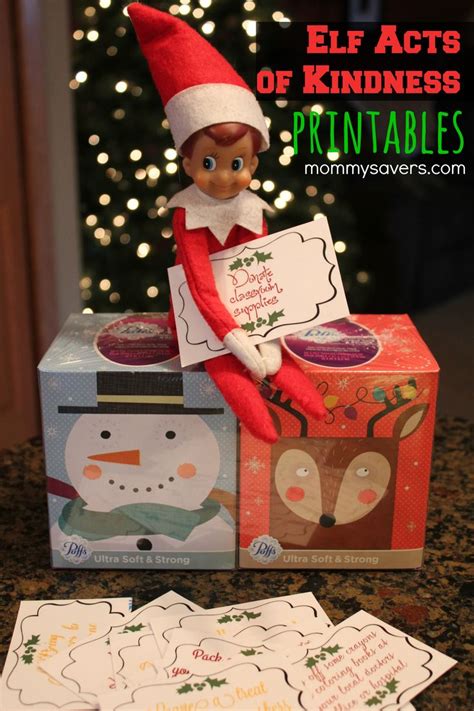 elf on the shelf printables random acts of kindness elf kindness elves elf fun