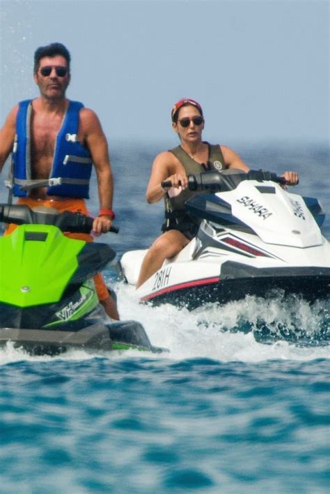 lauren silverman and simon cowell at jet ski ride in barbados 12 27 2020 hawtcelebs