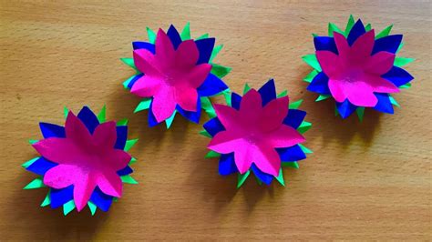 See more ideas about crafts, crafts for kids, art for kids. Three color paper flowers | art and craft | Beautiful ...