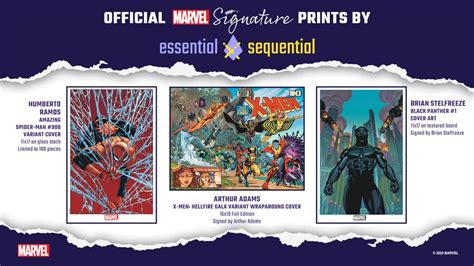 Marvel Entertainment And Essential Sequential Launch Artist Print Program Marvel