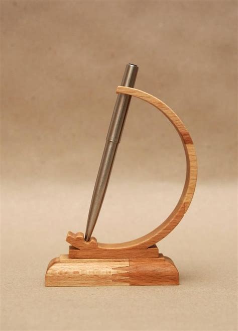 Wooden Pen Stand For Desk Solid Beech Wood Pen Holder For The