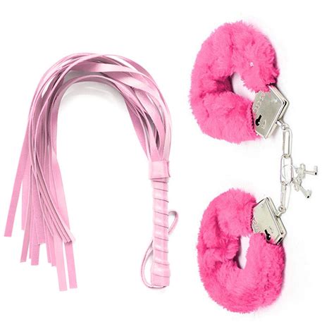 Soft Metal Plush Handcuffs For Sex Bdsm Bondage Slave Whip Exotic Sex Toys For Couples Woman