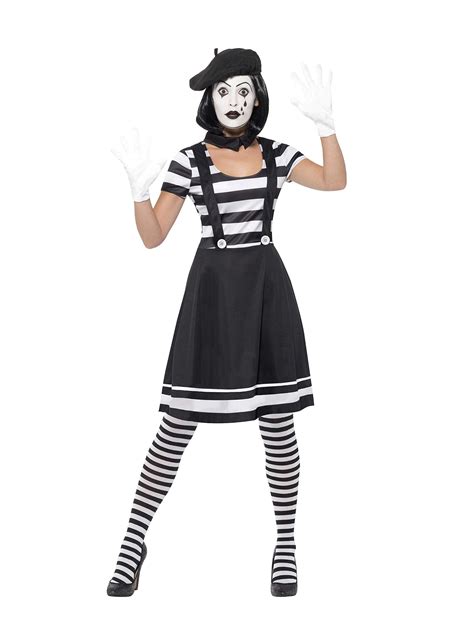 Smiffys Womens Lady Mime Artist Costume Funtober