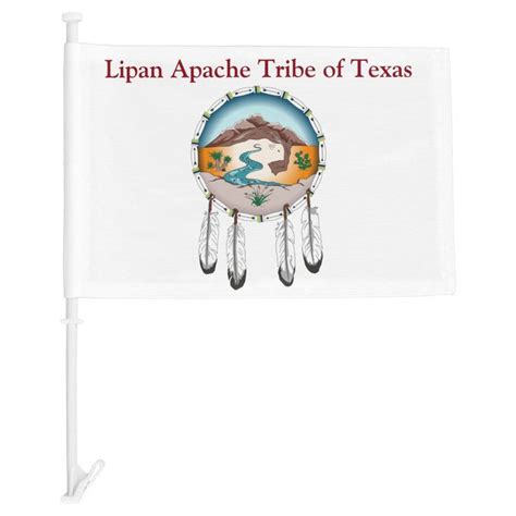 Lipan Apache Tribe Of Texas White Car Flag