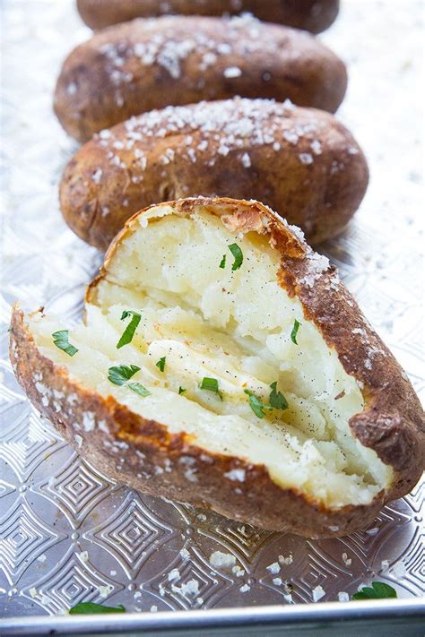 How To Make Salty Crispy Skinned Oven Baked Potatoes The Kitchen