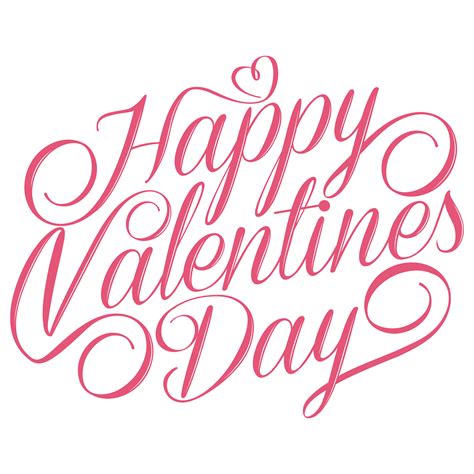 Valentines Day Calligraphy Download Png Image