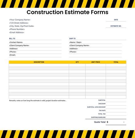 Free Roofing Estimate Forms Printable Printable Templates By Nora