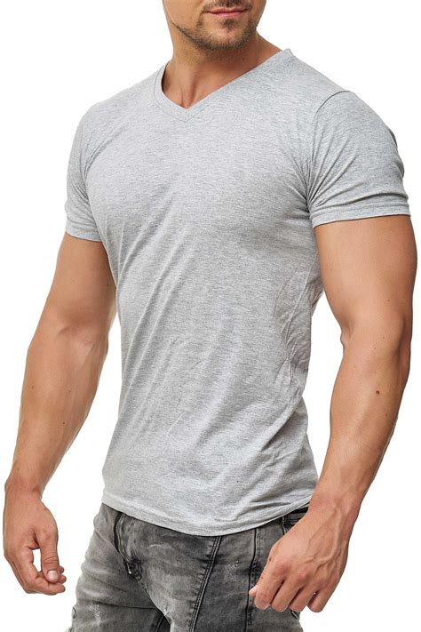 Herren Kurzarm T Shirt V Neck V Ausschnitt Basic Shirt Kurzarmshirt 1er 2er Pack Ebay