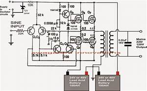 1kva 1000 Watts Pure Sine Wave Inverter Circuit Wiring Diagram