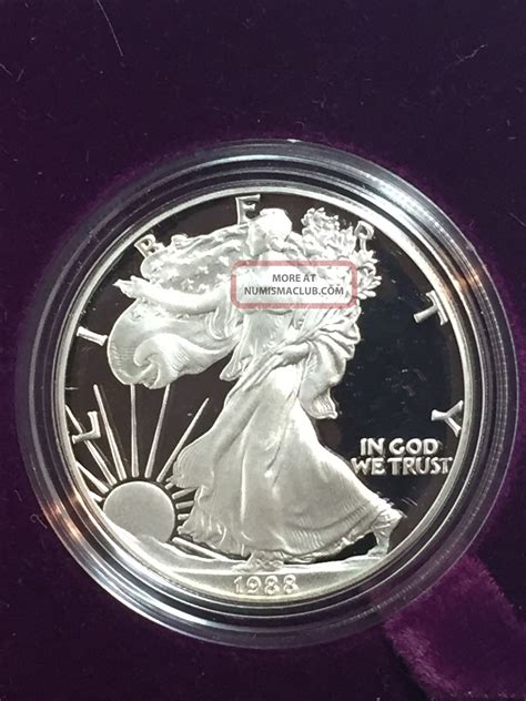 1988 S American Silver Eagle Proof 1 Oz Coin With U S