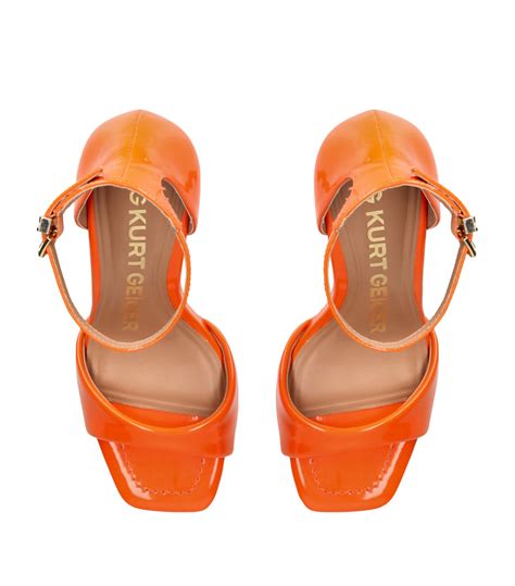 Womens Kg Kurt Geiger Orange Leather Fallon Sandals Harrods Uk