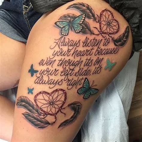 Beautiful Thigh Tattoos For Women Designs Thigh Tattoo Quotes