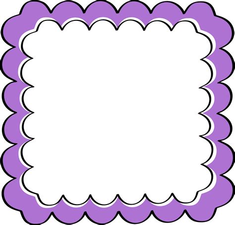 Purple Scalloped Frame Free Clip Art Frames Bordes Y Marcos Marcos