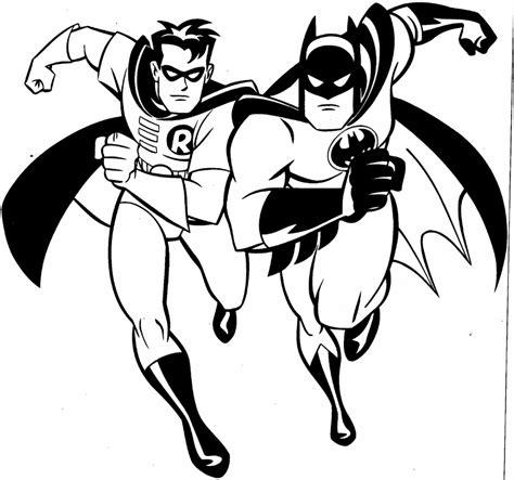 Batman And Robin Colouring Pages Clip Art Library