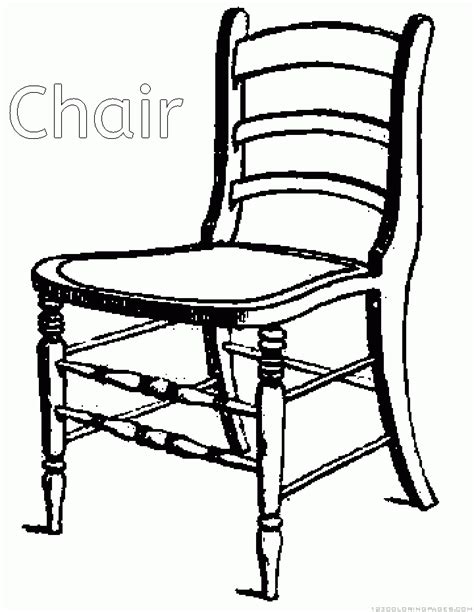 Table And Chair Coloring Page