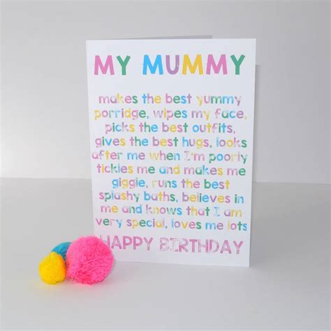 Personalised Happy Birthday Mummummy Card By Pink Biscuits