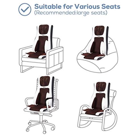 silvox shiatsu neck and back massager seat pad massage chair cushion home massage office chair