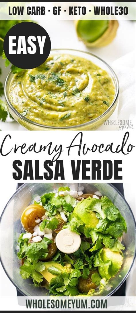 Creamy Tomatillo Avocado Salsa Verde Recipe Learn How To Make This