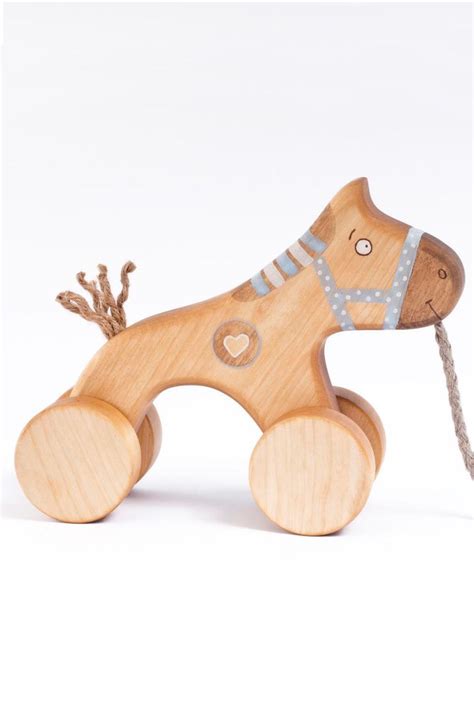 Horse Toy On Wheels Eco Friendly Wood Pull Toy Etsy Pull Toy