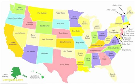 50 States Map Quiz Printable Map