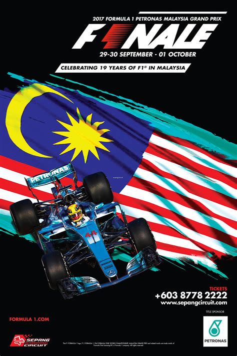 Official Formula 1 Petronas Malaysia Grand Prix Event Poster