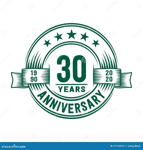 30 Years Anniversary Celebration Logotype 30th Years Logo Vector And