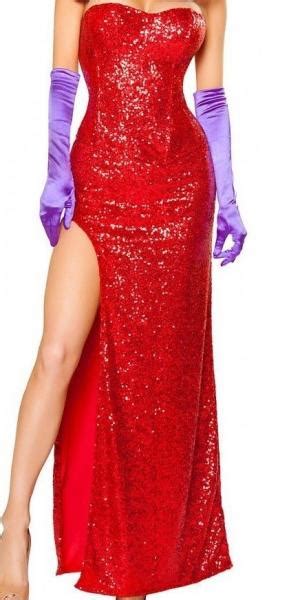 Jessica Rabbit Costume Dress Adult Roger Lovers Sequin Corset Red Skirt Sexy EBay