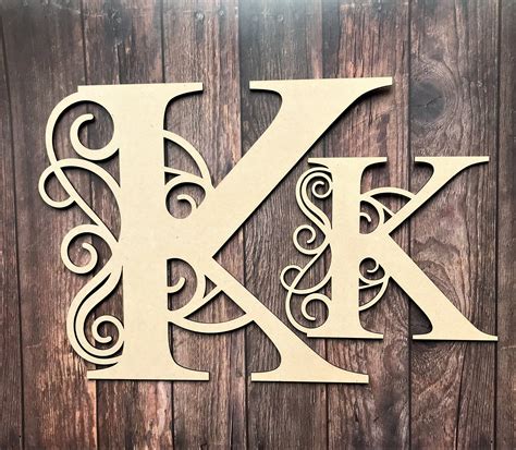 Wooden Letter Decorative Letter Initial Wooden Letters Wooden Etsy