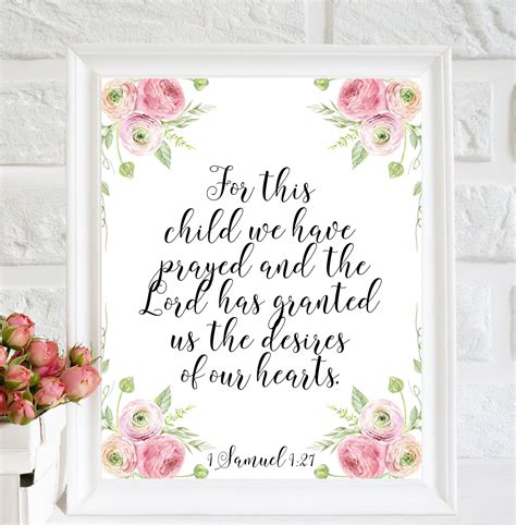 For This Child We Have Prayed Free Printable Free Printable