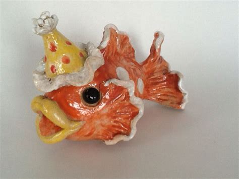 Ceramic Clown Fish Sculpture By Tracy Murphy Fish Sculpture Clay