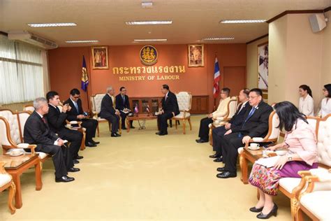 Labour Minister Bids Farewell To Cambodian Ambassador On Completion Of