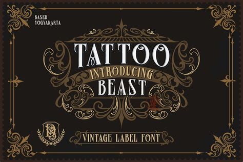 Tattoo Beast Font By Dansdesign · Creative Fabrica