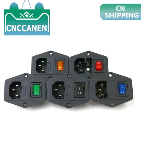 Power Rocker Switch IEC Pin C Inlet Power Sockets Switch