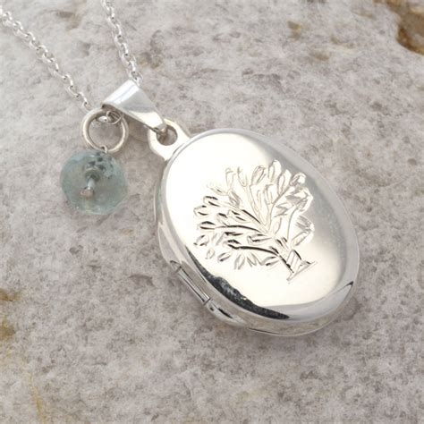 Personalised Tree Of Life Locket Necklace Silver By Lime Tree Design