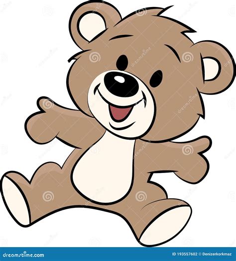 Cute Cartoon Teddy Bear Vector Illustration For Children And Toddlers