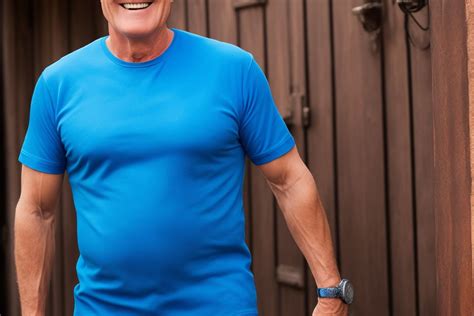 leahlocsin1 one attractive mature dad smiling wearing a blue t shirt
