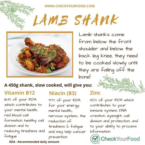 The Health Benefits Of Lamb Shank Nutrition Healthy Eating Lamb
