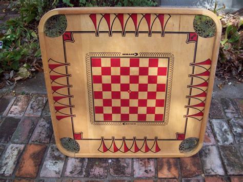 Antique Game Boards Wood Vintage Wooden Board Game By Thevrose On