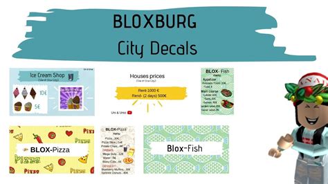 Bloxburg City Decals Made By Uni Urso Youtube